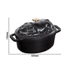 STAUB | LA COCOTTE – Cocotte – pokrywka do potraw wieprzowych – owalna – 170 mm – żeliwo – czarna