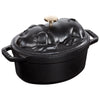STAUB | LA COCOTTE – Cocotte – pokrywka do potraw wieprzowych – owalna – 170 mm – żeliwo – czarna