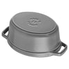 STAUB | LA COCOTTE – Cocotte – pokrywka do potraw wieprzowych – owalna – 170 mm – żeliwo – kolor grafitowo-szary