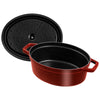 STAUB | LA COCOTTE – Cocotte – owalna – 310 mm – żeliwo – kolor grenadynowy