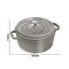 STAUB | LA COCOTTE – Cocotte – Ø 240 mm – żeliwo – kolor grafitowo-szary