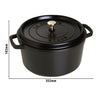 STAUB | LA COCOTTE – Cocotte – Ø 280 mm – żeliwo – czarny