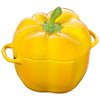 STAUB | CERAMIQUE – Cocotte żaroodporna – w kształcie papryki – 0,45 litra – ceramika – żółty