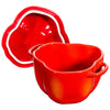 STAUB | CERAMIQUE – Cocotte żeliwna – kształt papryki – średnica 110 mm – ceramika – pomarańczowo-czerwony
