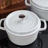 STAUB | LA COCOTTE – Cocotte – Ø 200 mm – żeliwo – biały trufel