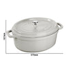 STAUB | LA COCOTTE – Cocotte – owalna – 310 mm – żeliwo – Biały trufle