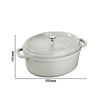 STAUB | Garnek żeliwny LA COCOTTE – owalny – 230 mm – biała trufla