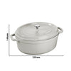 STAUB | LA COCOTTE – Cocotte – owalna – 270 mm – żeliwo – biały trufel