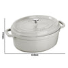 STAUB | LA COCOTTE – Cocotte – owalna – 370 mm – żeliwo – biały trufel