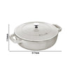 STAUB | BRAISERS – brytfanna z pokrywką z systemem skraplania pary – Ø 240 mm – żeliwo – biała trufla