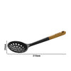 STAUB | Łyżka cedzakowa – 310 mm – silikon – czarna/drewniana