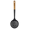 STAUB | Łyżka cedzakowa – 310 mm – silikon – czarna/drewniana