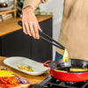 STAUB | Szczypce - 310 mm - silikon - czarny/drewno
