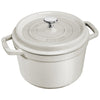 STAUB | LA COCOTTE - głębokie- Ø 240mm - Żeliwo - Biała trufla