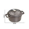 STAUB | LA COCOTTE – Cocotte – Ø 200 mm – żeliwo – kolor grafitowo-szary