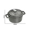 STAUB | LA COCOTTE – Cocotte – Ø 220 mm – żeliwo – kolor grafitowo-szary