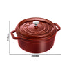 STAUB | LA COCOTTE – Cocotte – Ø 240 mm – żeliwo – kolor grenadynowy