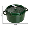 STAUB | Garnek żeliwny LA COCOTTE – Ø 280 mm – zielony bazyliowy
