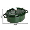STAUB | LA COCOTTE – Cocotte – owalna – 290 mm – żeliwo – kolor zielony bazyliowy