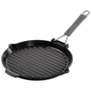 STAUB | PATELNIE GRILLOWE – patelnia grillowa z dziobkiem – Ø 280 mm – żeliwo – czarna