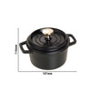 STAUB | LA COCOTTE – Cocotte – średnica 140 mm – żeliwo – czarna