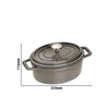 STAUB | LA COCOTTE – Cocotte – owalna – 170 mm – żeliwo – kolor grafitowo-szary