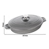 STAUB | SPECIALITIES – forma do pieczenia z pokrywką – owalna – 230 mm – żeliwo – kolor grafitowo-szary