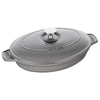 STAUB | SPECIALITIES – forma do pieczenia z pokrywką – owalna – 230 mm – żeliwo – kolor grafitowo-szary
