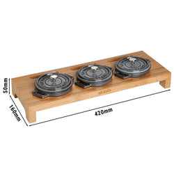 STAUB | Deska do serwowania SPECIALITIES – bambus – 420 x 160 mm – do 3 cocotte mini