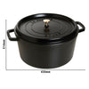 STAUB | LA COCOTTE – Cocotte – Ø 340 mm – żeliwo – czarny