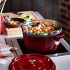 STAUB | LA COCOTTE - Cocotte z wkładką do gotowania na parze - Ø 260mm - Żeliwo - Grenadynowa czerwień