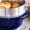 STAUB | LA COCOTTE – Cocotte z wkładem do gotowania na parze – Ø 260 mm – żeliwo – ciemnoniebieska
