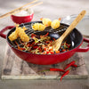 STAUB | SPECIALITIES – Wok z pokrywą szklaną – Ø 300 mm – żeliwo – kolor wiśniowy