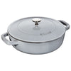 STAUB | BRAISERS – brytfanna z pokrywką z systemem skraplania pary – 240 mm – żeliwo – kolor grafitowo-szary