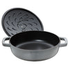 STAUB | BRAISERS – brytfanna z pokrywką z systemem skraplania pary – 240 mm – żeliwo – kolor grafitowo-szary