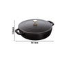 STAUB | BRAISERS – brytfanna z pokrywką z systemem skraplania pary – 280 mm – żeliwo – czarna