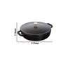 STAUB | BRAISERS – brytfanna z pokrywką z systemem skraplania pary – 240 mm – żeliwo – czarna
