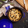STAUB | BRAISERS – brytfanna z pokrywką z systemem skraplania pary – 280 mm – żeliwo – ciemnoniebieska