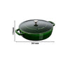 STAUB | BRAISERS – brytfanna z pokrywką z systemem skraplania pary – 280 mm – żeliwo – kolor zielony bazylia
