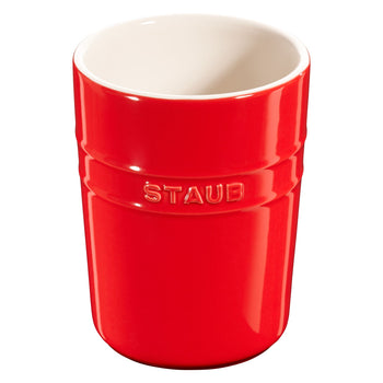 STAUB | CERAMIQUE – Uchwyt na przybory kuchenne – Ø 110 mm – ceramika – kolor wiśniowy