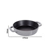 STAUB | PANS – patelnia z dwoma uchwytami – średnica 200 mm – żeliwo – kolor grafitowo-szary