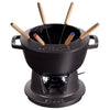 STAUB | Zestaw do fondue SPECIALITIES – żeliwo – Ø 200 mm – czarny