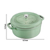STAUB | LA COCOTTE – Cocotte – Ø 260 mm – żeliwo – zielony szałwiowy