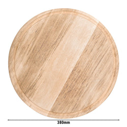 Talerz do pizzy – drewno – Ø 380 mm – z rowkiem na sok