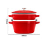 STAUB | ZESTAW STACKABLE – zestaw garnków – 2 szt. – Ø 240 mm – żeliwo – kolor wiśniowy
