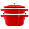 STAUB | ZESTAW STACKABLE – zestaw garnków – 2 szt. – Ø 240 mm – żeliwo – kolor wiśniowy
