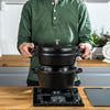 STAUB | ZESTAW STACKABLE – zestaw garnków – 3 szt. – Ø 240 mm – żeliwo – czarny