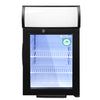 GASTRO - COOL | Chłodziarka minibarowa - 430 mm - 62 litry - z 1 szklanymi drzwiami & oświetleniem LED - srebrna