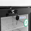 GASTRO - COOL | Chłodziarka minibarowa - 430 mm - 62 litry - z 1 szklanymi drzwiami & oświetleniem LED - srebrna