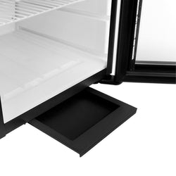 GASTRO - COOL | Chłodziarka minibarowa - 430 mm - 62 litry - z 1 szklanymi drzwiami & oświetleniem LED - srebrna
